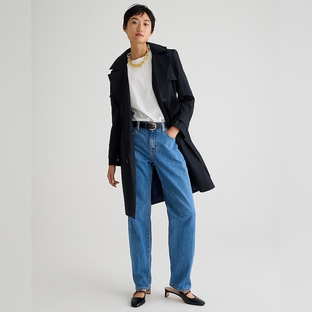 J. Crew Black Trench Coat